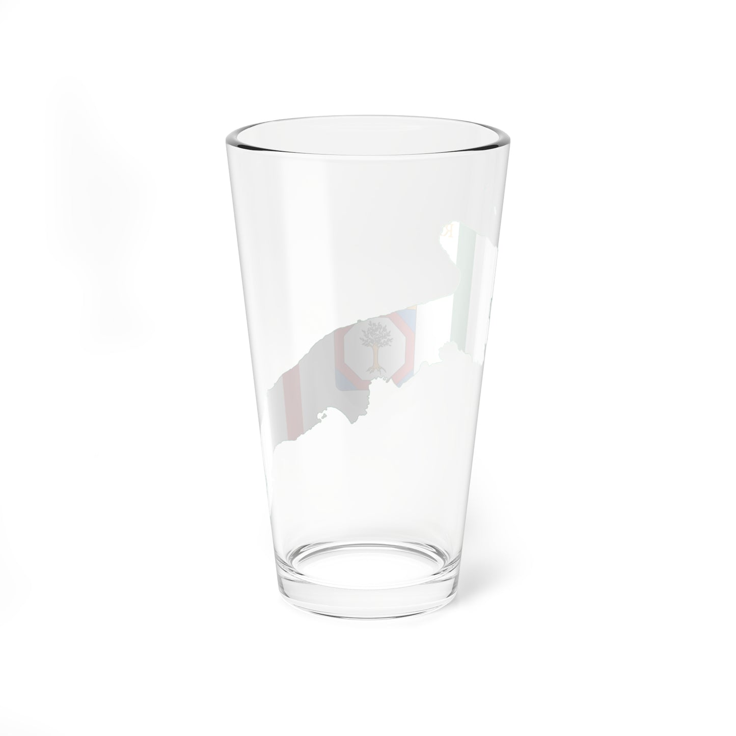 Flag map of Apulia (Italy) Pint Glass 16oz