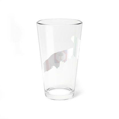 Flag map of Apulia (Italy) Pint Glass 16oz