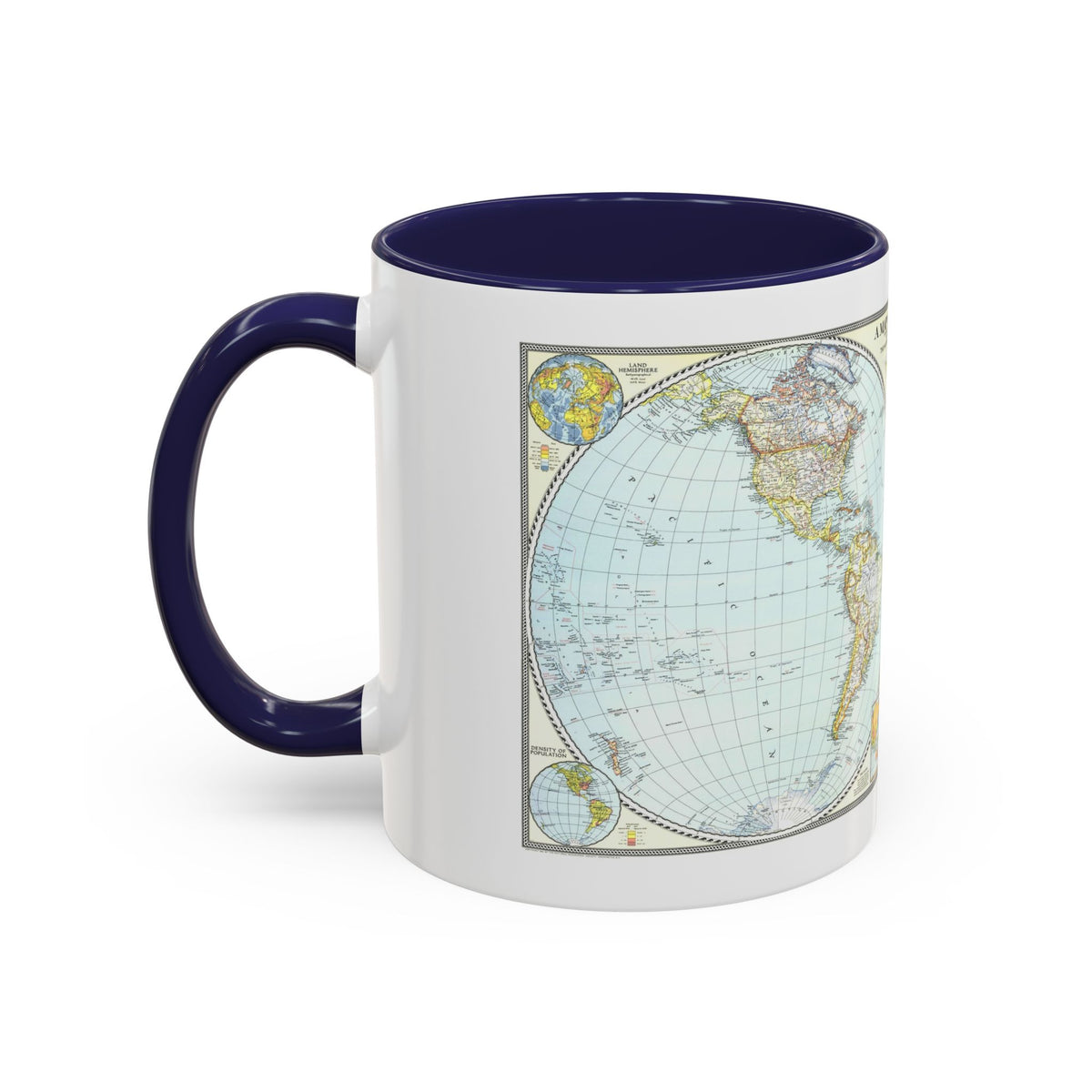 World Map (1941) (Map) Accent Coffee Mug