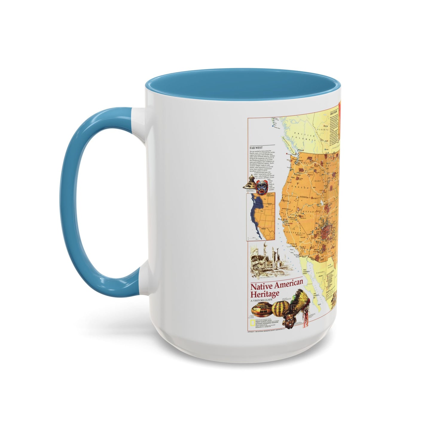 North America - Native American Heritage (1991) (Map) Accent Coffee Mug