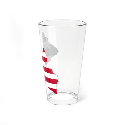 Flag map of Liberia (Liberia) Pint Glass 16oz