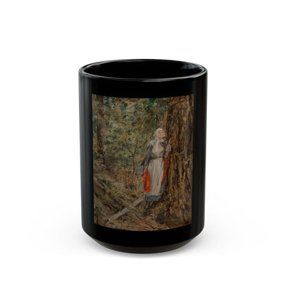 Caroline in the Woods (Attributed to Howard Chandler Christy) - Black Coffee Mug-15oz-Go Mug Yourself