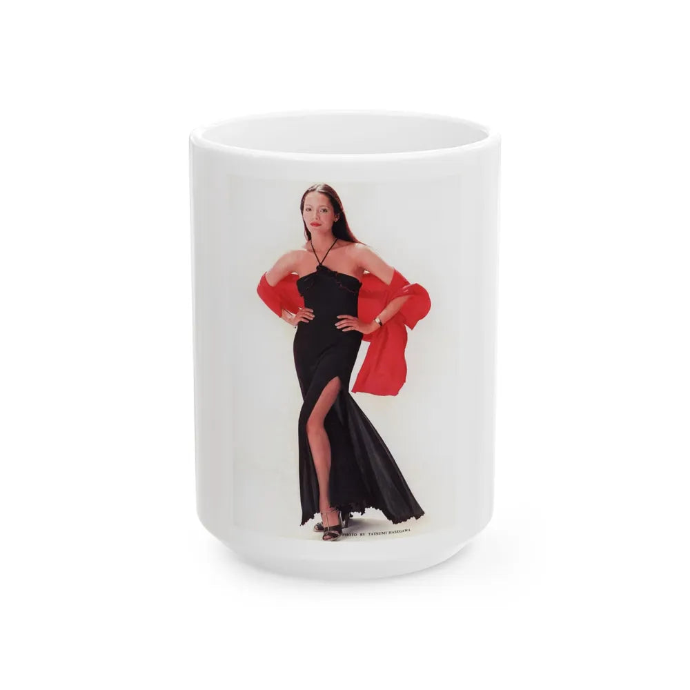 Barbara Carrera #123 (Vintage Female Icon) White Coffee Mug-15oz-Go Mug Yourself