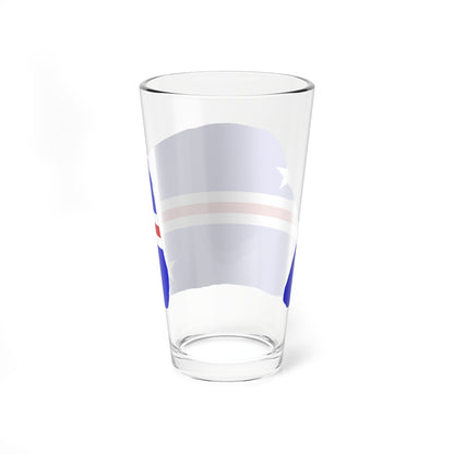 Jarvis Island flag map local (United States) Pint Glass 16oz