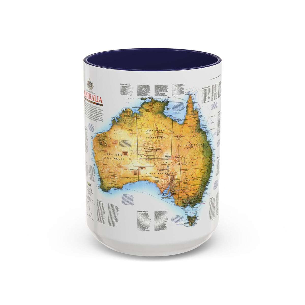 Australia - A Traveller's Look (1988) (Map) Accent Coffee Mug
