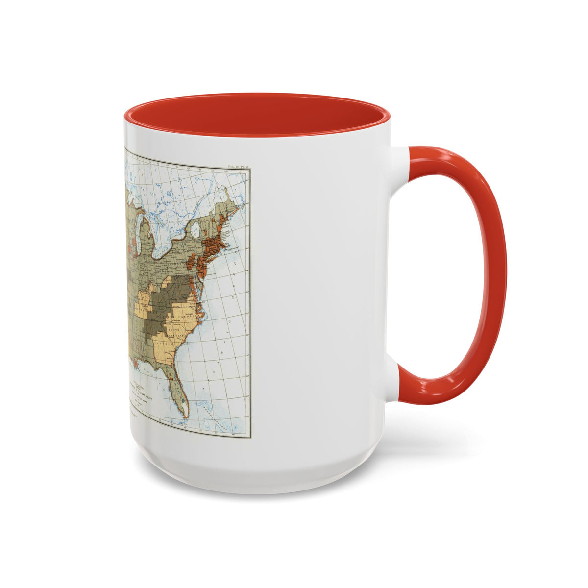 USA - The United States (1892) (Map) Accent Coffee Mug