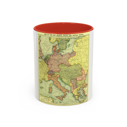 Europe, Central & the Balkan States (1915) (Map) Accent Coffee Mug