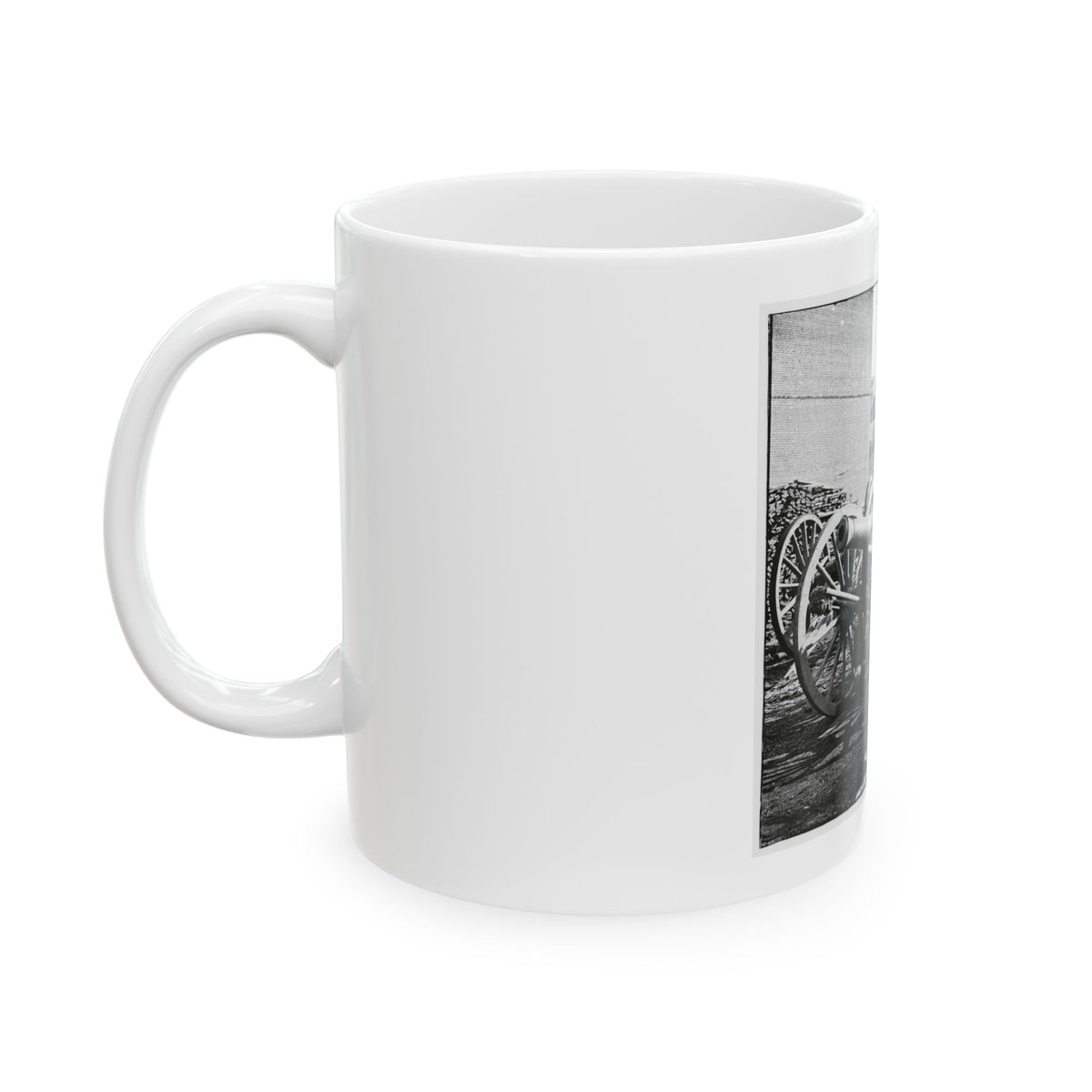 Unknown Location. 6-Pdr. Field Gun, Model 1841 (U.S. Civil War) White Coffee Mug