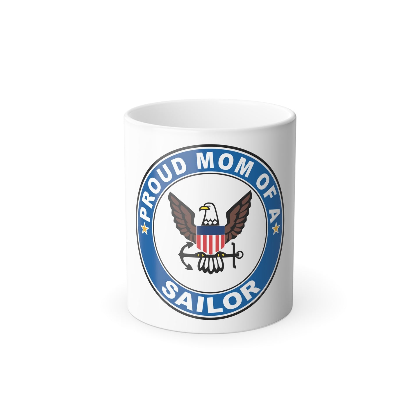 Proud Mom of a Sailor (U.S. Navy) Color Changing Mug 11oz