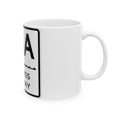 Sagtikos Pkwy Shield (New York) (Road Sign) White Coffee Mug