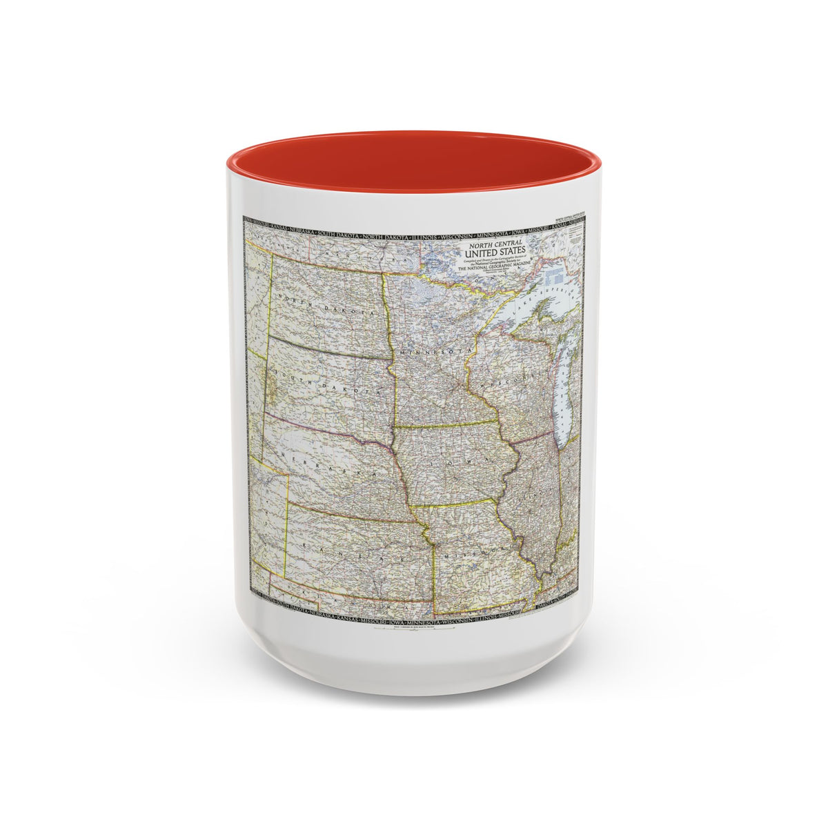 USA - North Central (1948) (Map) Accent Coffee Mug