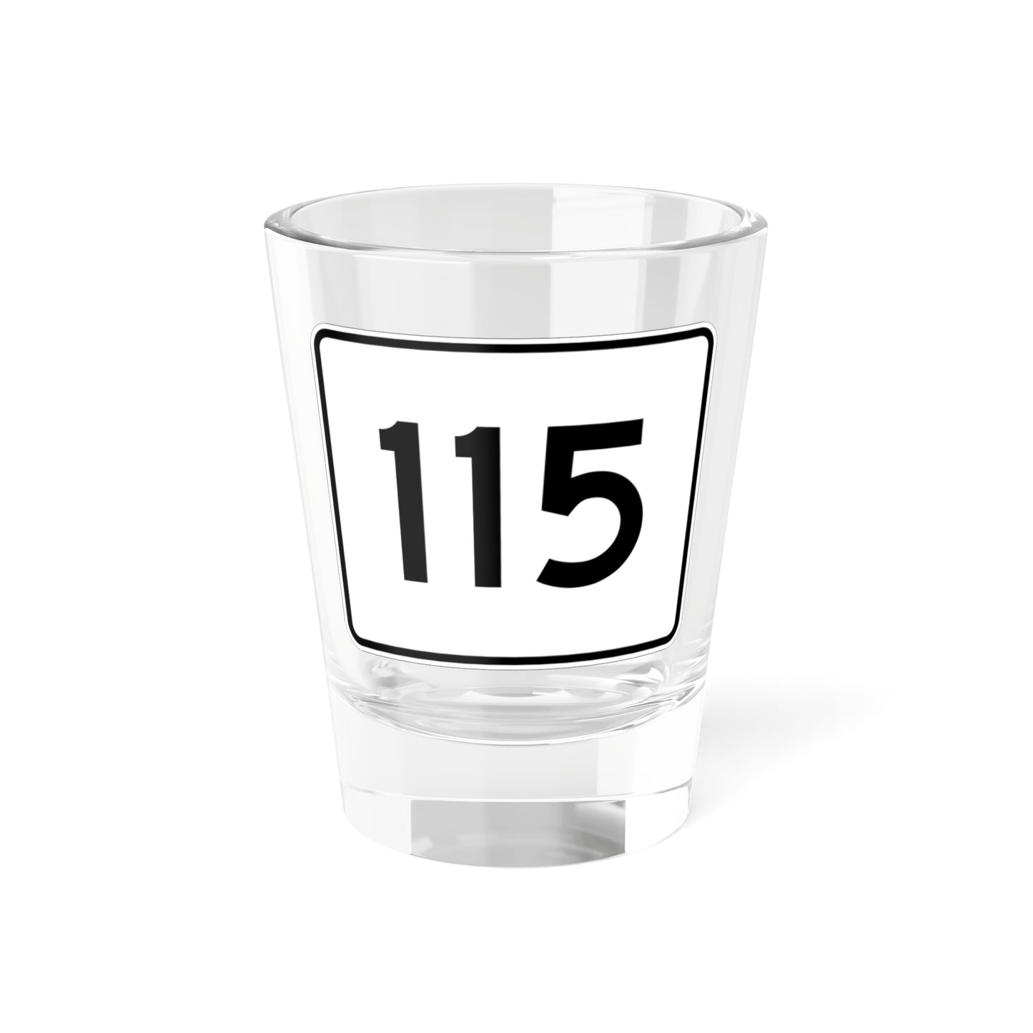 MA Route 115 (Massachusetts) (Road Sign) Shot Glass 1.5oz