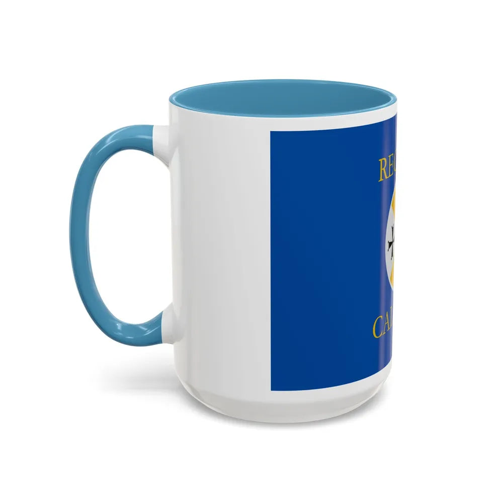 Flag of Calabria Italy - Accent Coffee Mug-Go Mug Yourself