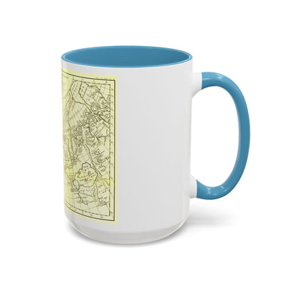 Asia - Carte Generale des Decouvertes (1892) (Map) Accent Coffee Mug