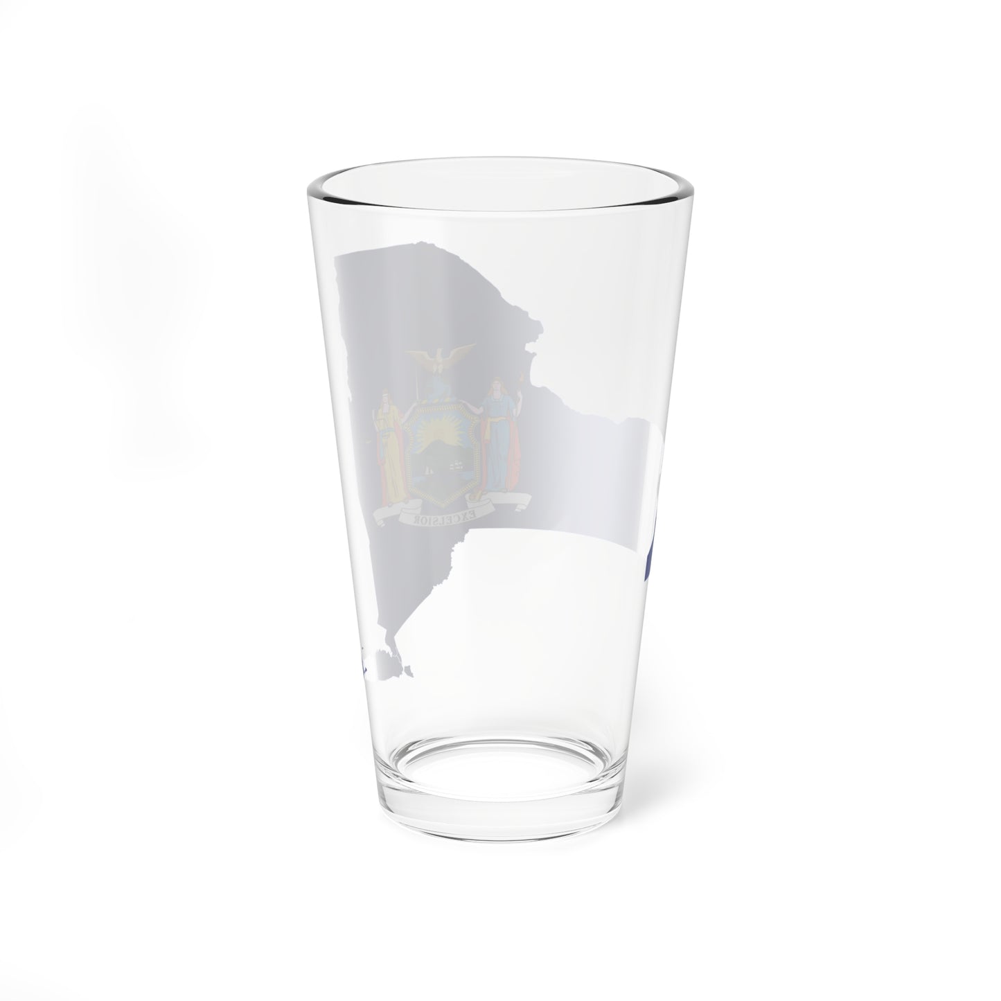 Flag map of New York 1909-2020 (United States) Pint Glass 16oz