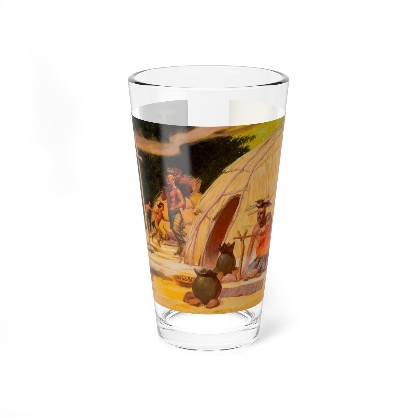 Squanto and the Miracle of Thanksgiving, interior illustrations (8), 2012 (Magazine Illustration) Pint Glass 16oz