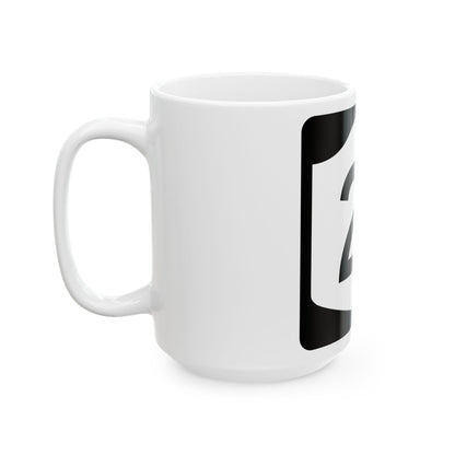 NY-21 (New York) (Road Sign) White Coffee Mug