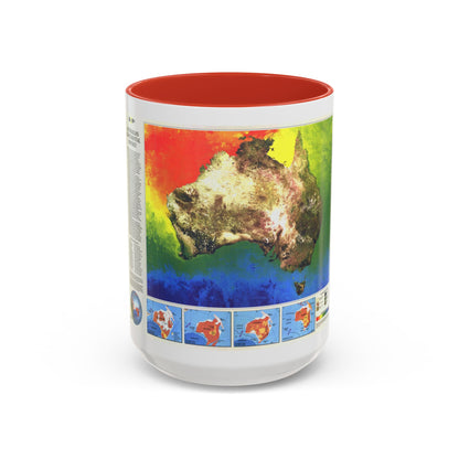 Australia's Continental Odyssey (1988) (Map) Accent Coffee Mug