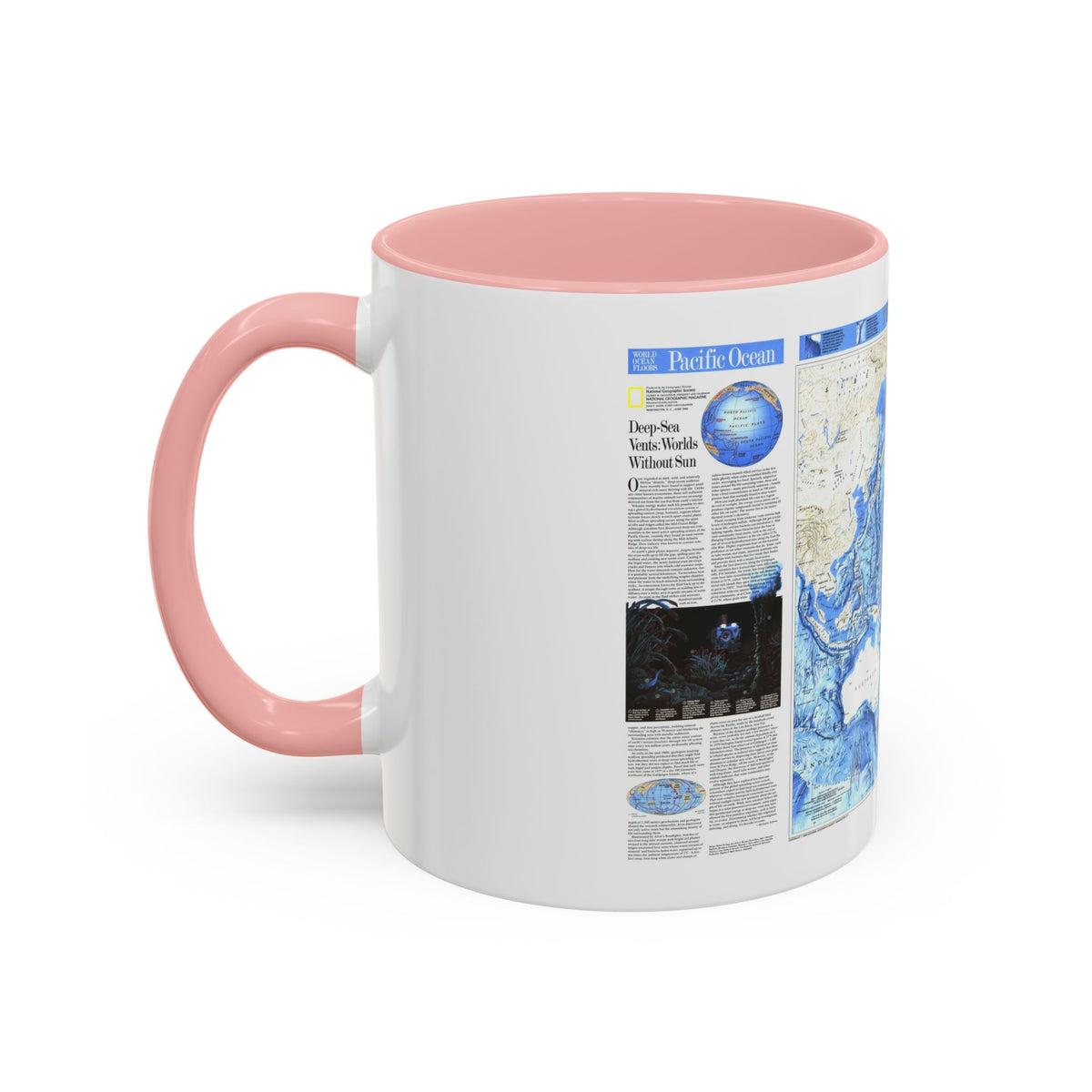 Pacific Ocean (1992) (Map) Accent Coffee Mug