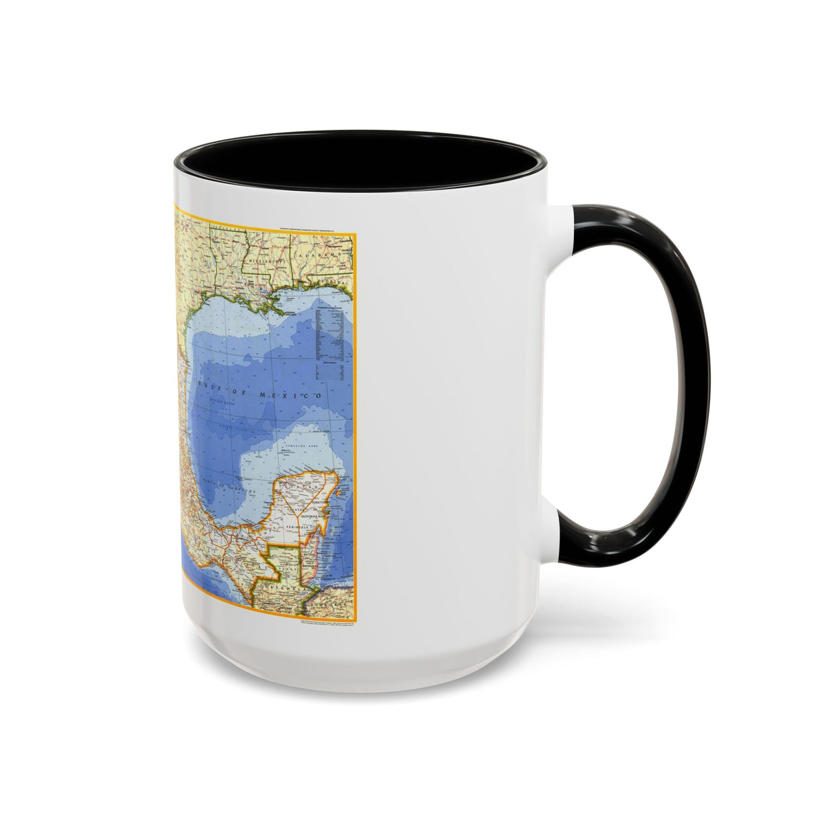 Central America - Mexico (1973) (Map) Accent Coffee Mug