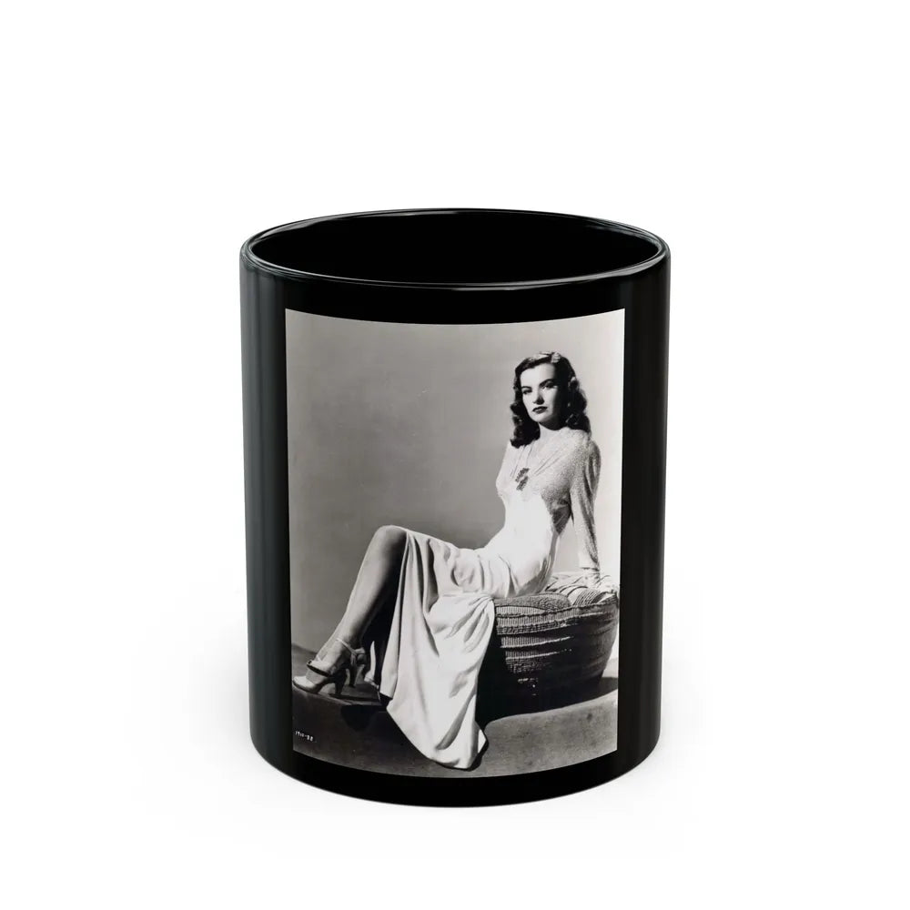 Ella Raines #194 (Vintage Female Icon) Black Coffee Mug-11oz-Go Mug Yourself