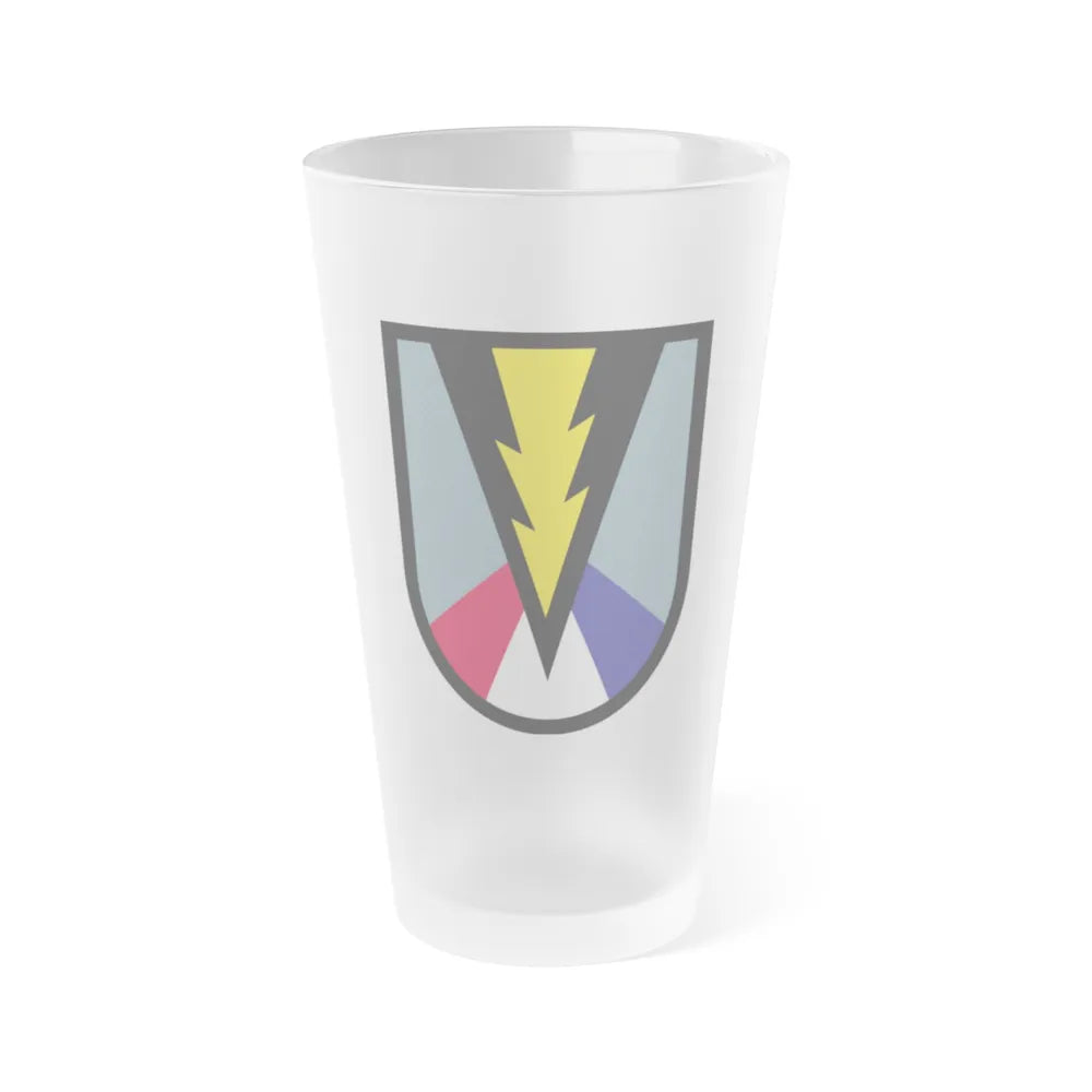 165th Infantry Brigade SSI (U.S. Army) Frosted Pint Glass 16oz-Go Mug Yourself