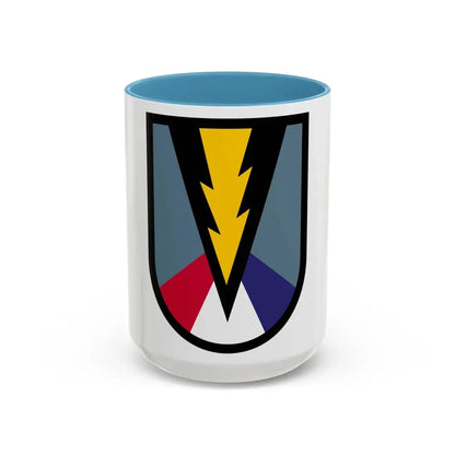 165th Infantry Brigade SSI (U.S. Army) Accent Coffee Mug 15oz Light Blue - Go Mug Yourself
