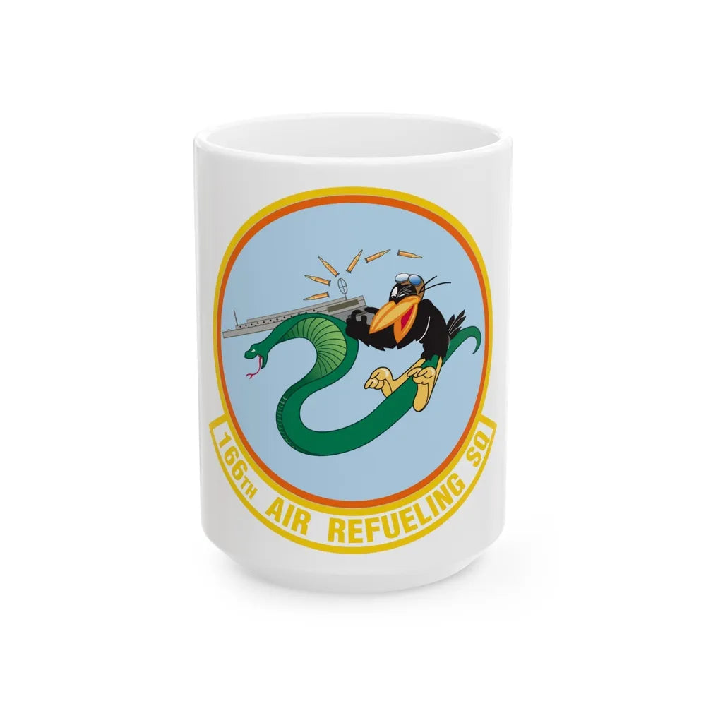 166 Air Refueling Squadron (U.S. Air Force) White Coffee Mug-15oz-Go Mug Yourself