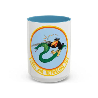 166 Air Refueling Squadron (U.S. Air Force) Accent Coffee Mug 15oz Light Blue - Go Mug Yourself