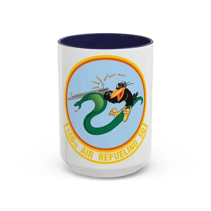 166 Air Refueling Squadron (U.S. Air Force) Accent Coffee Mug 15oz Navy - Go Mug Yourself