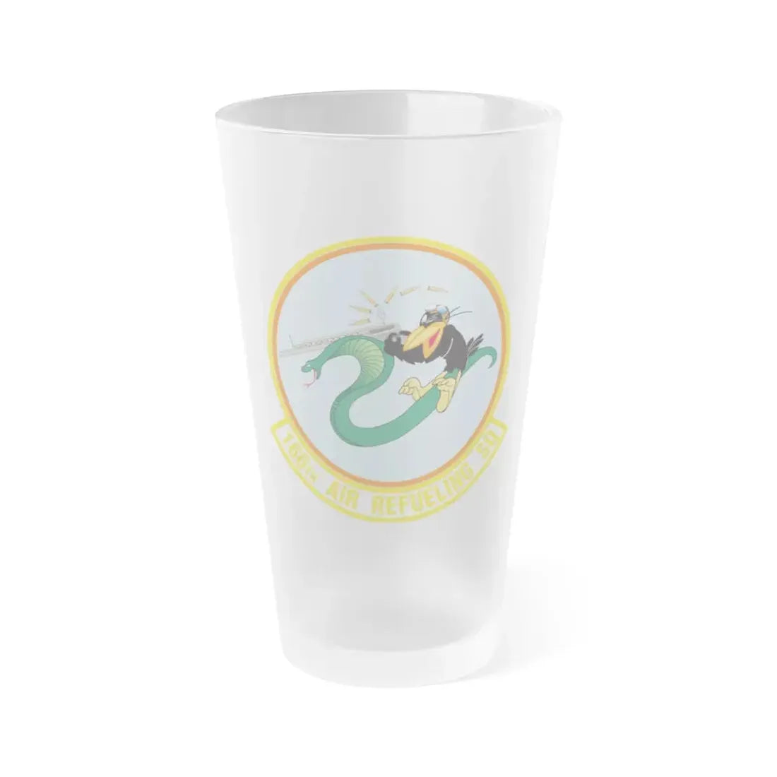 166 Air Refueling Squadron (U.S. Air Force) Frosted Pint Glass 16oz Default Title - Go Mug Yourself