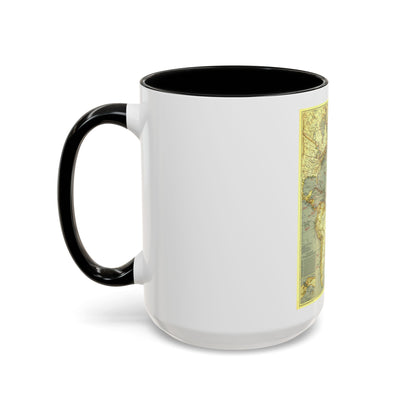 Atlantic Ocean (1939) (Map) Accent Coffee Mug