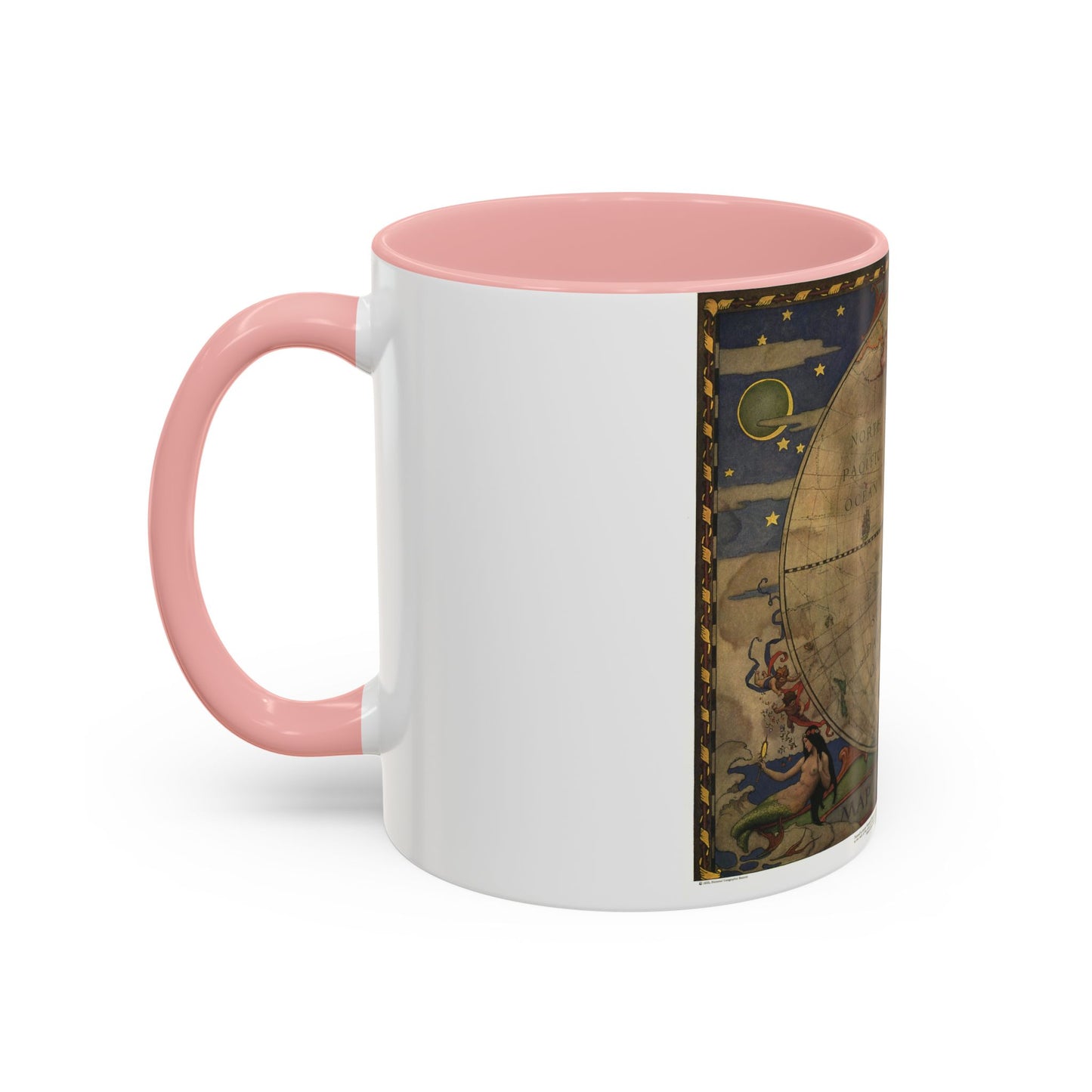 Map of Discovery- Western Hemisphere (1928) (Map) Accent Coffee Mug