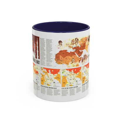 Middle East - Two Centuries of Conflict (1980) (Map) Accent Coffee Mug