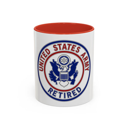 Retired Service Identification Badge 2 (U.S. Army) Accent Coffee Mug
