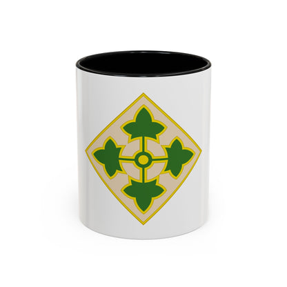 4th Infantry Division CSIB2 (U.S. Army) Accent Coffee Mug