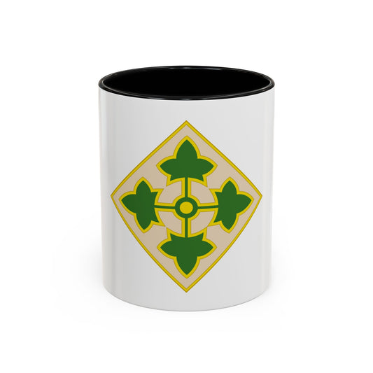 4th Infantry Division CSIB2 (U.S. Army) Accent Coffee Mug