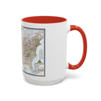USA - The United States (1946) (Map) Accent Coffee Mug