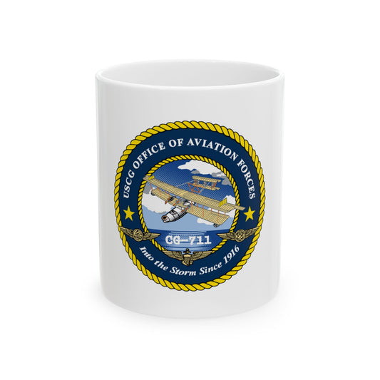 USCG OFFICE OF AVIATION FORCES CG 711 (U.S. Coast Guard) White Coffee Mug