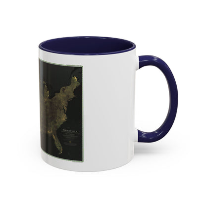 USA - Portrait U.S.A (1976) (Map) Accent Coffee Mug