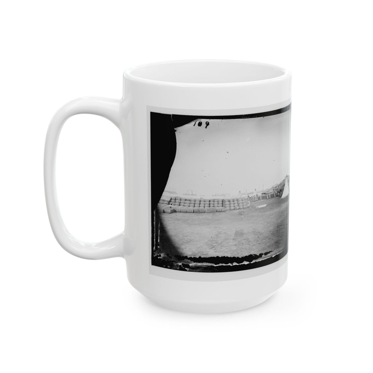 Aquia Creek Landing, Virginia. View From Commissary Department (U.S. Civil War) White Coffee Mug