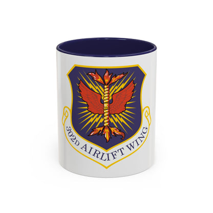 302d Airlift Wing (U.S. Air Force) Accent Coffee Mug
