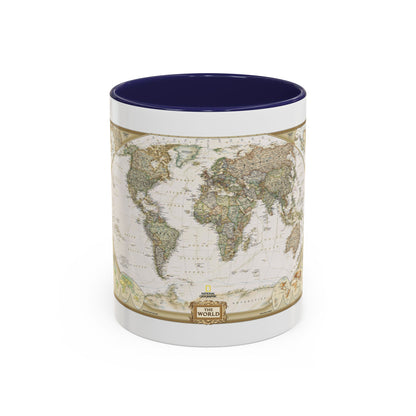 World Map - Political Antique (2007) (Map) Accent Coffee Mug