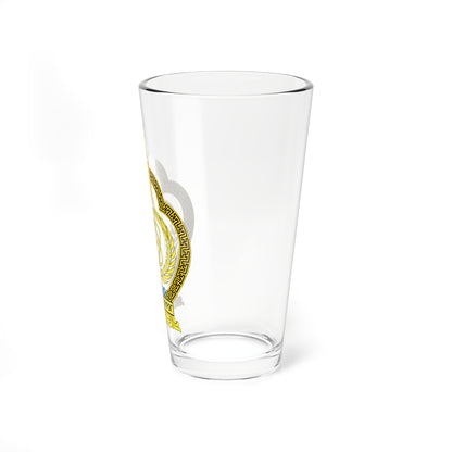 Emblem of Bagakhangai district Ulaanbaatar (Mongolia) (Coat of Arms) Pint Glass 16oz