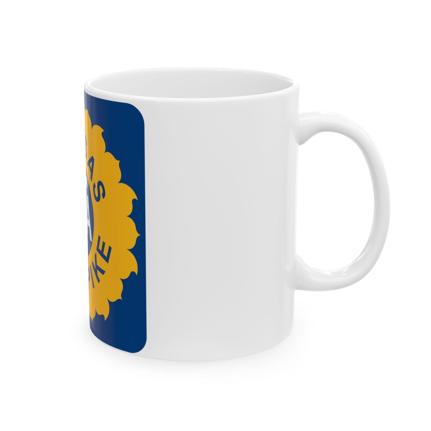 Kansas Turnpike (Kansas) (Road Sign) White Coffee Mug