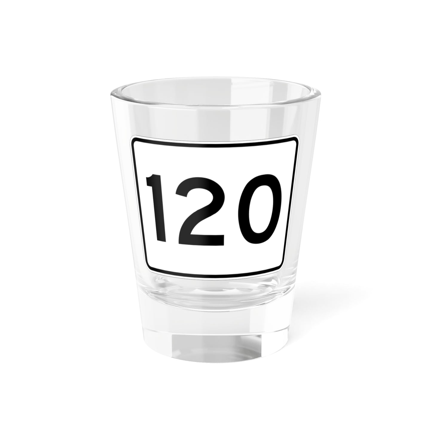 MA Route 120 (Massachusetts) (Road Sign) Shot Glass 1.5oz