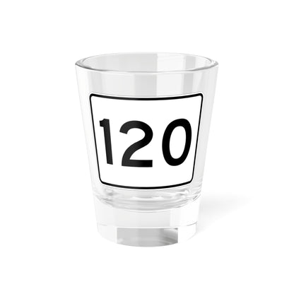 MA Route 120 (Massachusetts) (Road Sign) Shot Glass 1.5oz