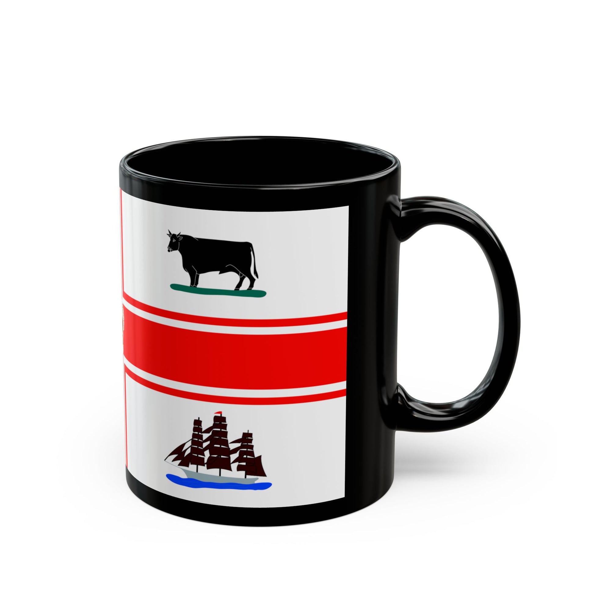 Flag of the City of Melbourne Australia - Black Coffee Mug-Go Mug Yourself