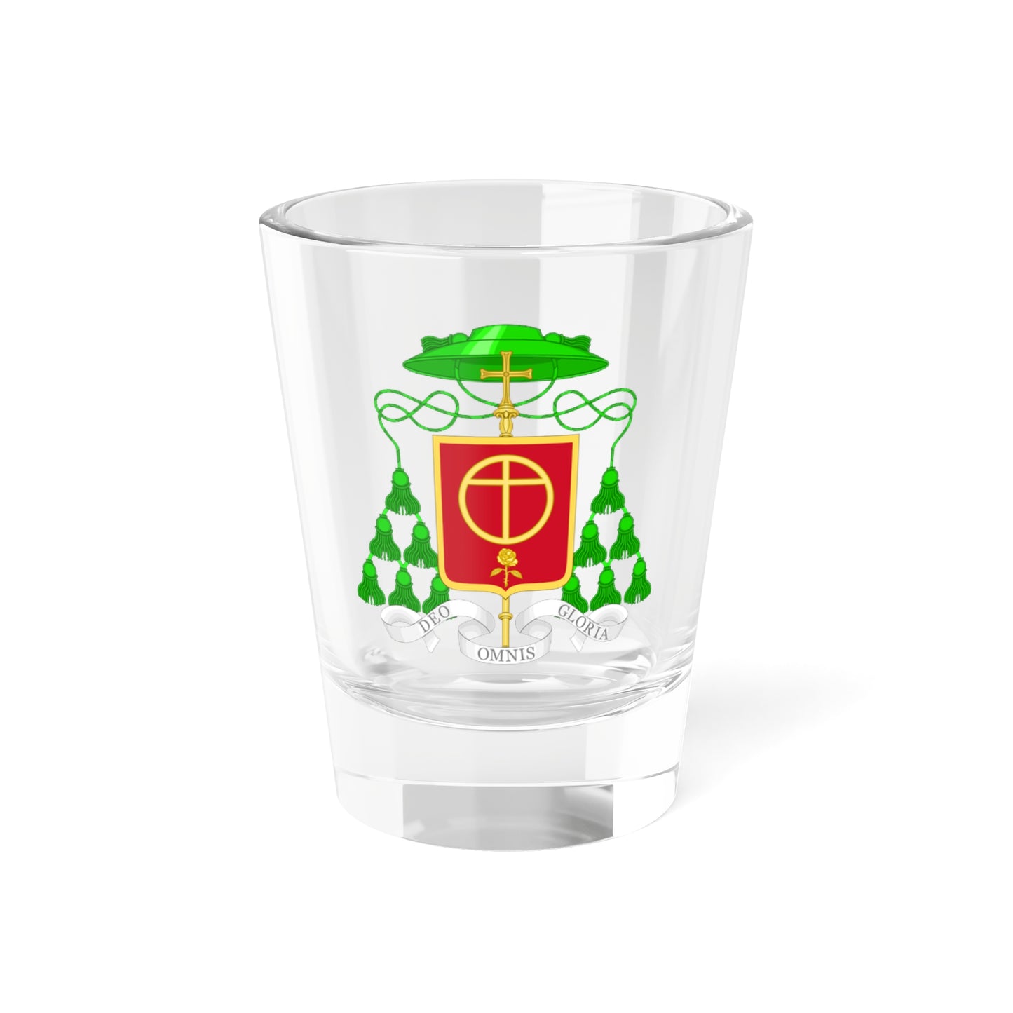 Coat of Arms of Javier Echevarría Prelate of the Opus Dei (Spain) (Coat of Arms) Shot Glass 1.5oz