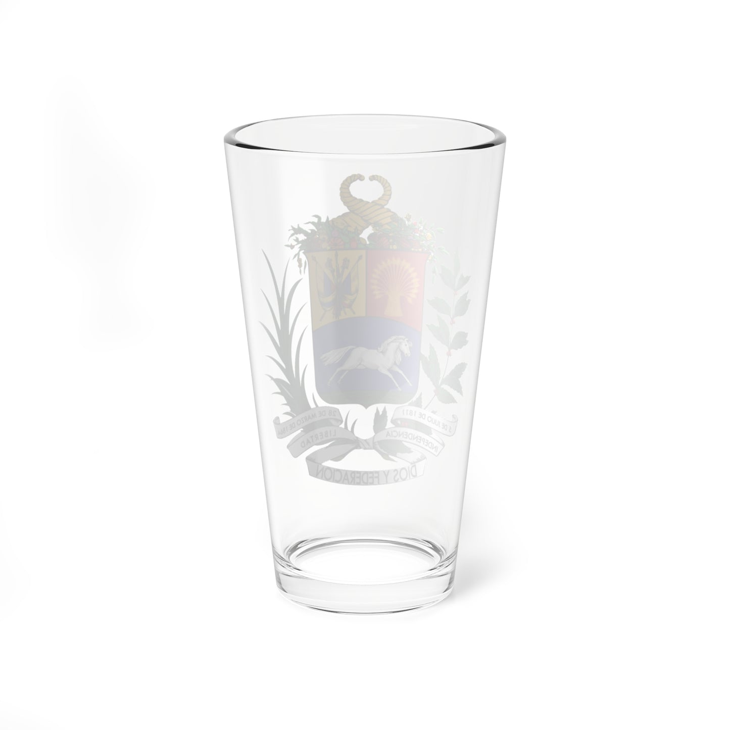Escudo de Venezuela 1871-1905 (United States) (Coat of Arms) Pint Glass 16oz